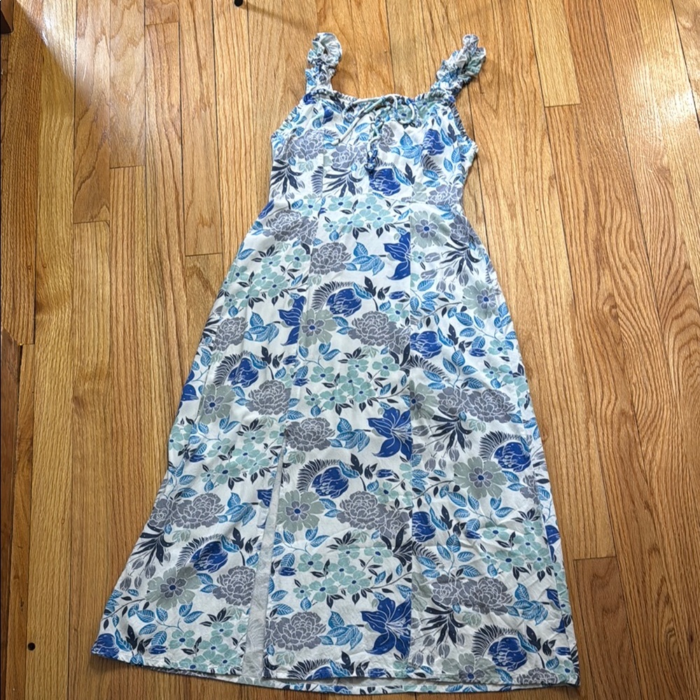 Japna Dress Women's Floral Tank Top Ruffle Dress XS